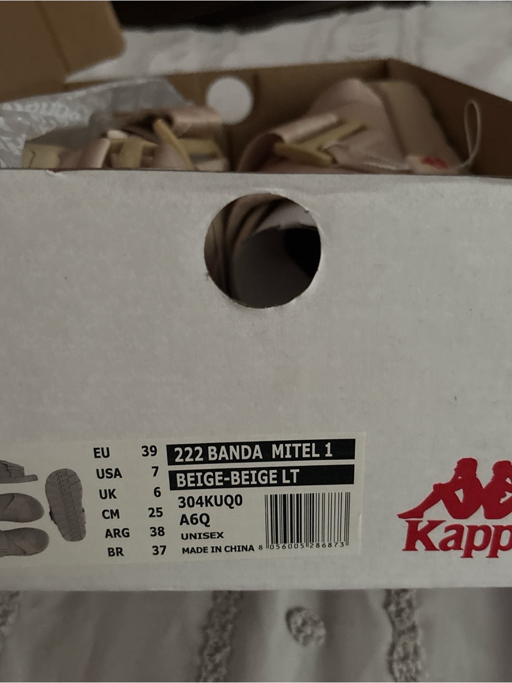 Kappa 222 Banda Mitel 1 Beige Slide Sneakers